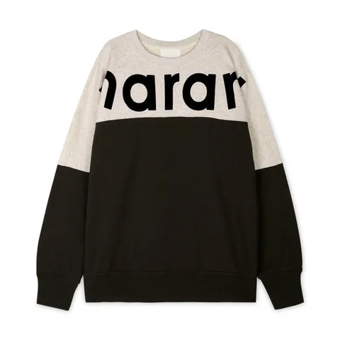 이자벨마랑 남성 HOWLEY 페이디드 블랙 맨투맨