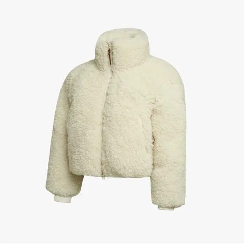 [스파이더] 여성 플리스 크롭 다운 SPHWCNDJ351WLBG