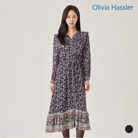 [올리비아하슬러] 에스닉프릴롱원피스_OHAFOP201