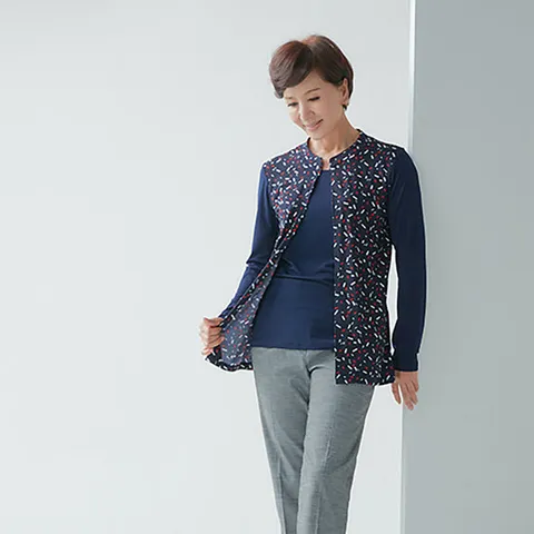 [바네사리찌] 엠버 블라우스 네이비(그레프)