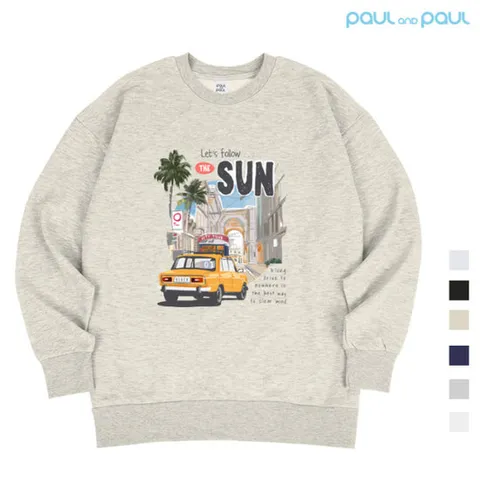[폴앤폴][폴앤폴] THE SUN 오버핏 남여공용 맨투맨