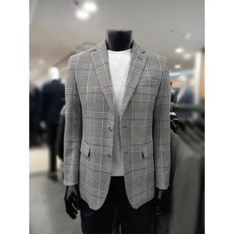 워모 세이브존01 그레이 빅체크 블레이져 JJ18