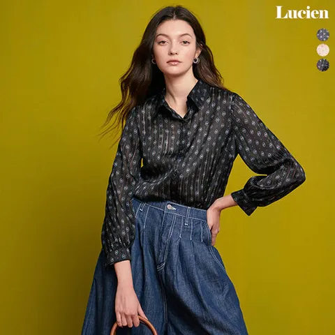 [루시앙]루시앙 메탈릭 얀 시그니처 블라우스 3종 택1