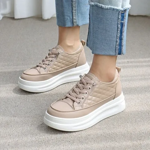 [GS단독특가/바닐라슈] 세잔느 퀼팅 큐빅밴딩끈 키높이 통굽스니커