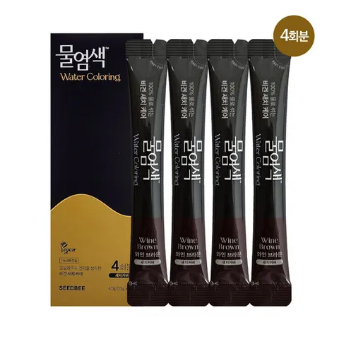 [더마큐어]씨드비 물염색 비건 새치 홈쇼핑 동일 염색약 와인브