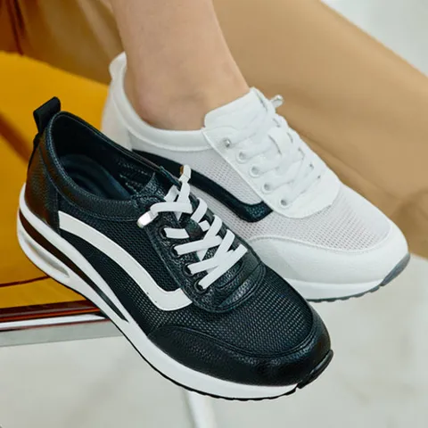 [더힐슈즈] 가죽 매쉬 에어 여성여자 슬립온 운동화 스니커즈