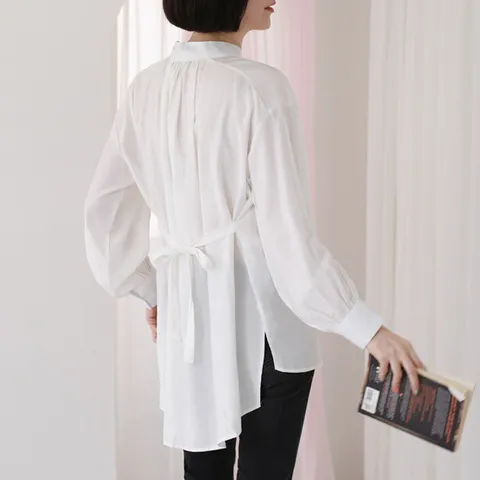 [웬디즈갤러리]나탈리 언발 롱 블라우스 KBL104