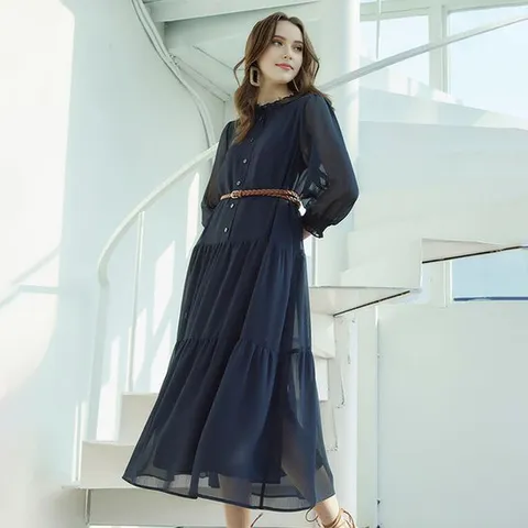 [더핸드메이드]쉬폰 맥시 드레스 (5588) _V