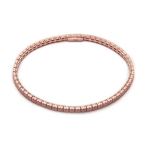 [비앤비골드] 18K 사각 엠블렘 와이어 뱅글 팔찌 M JNB39033