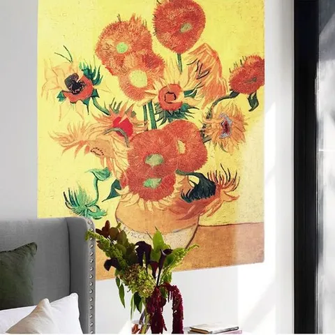 벽장식 반고흐 해바라기B 그림 패브릭 포스터 전시 M