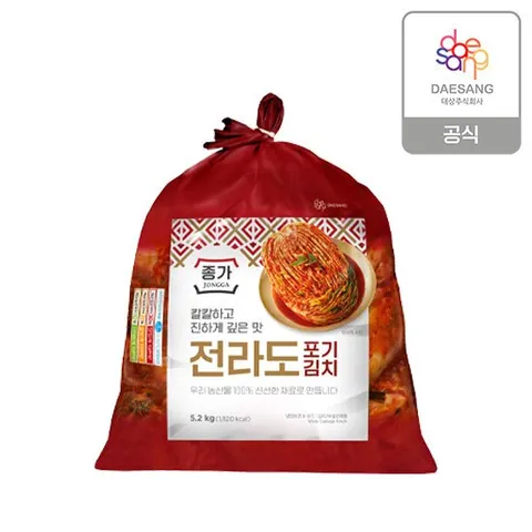 종가 전라도식 포기김치 5.2kg