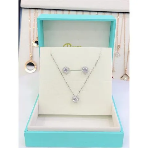 파이치치 세이브존05 14k  금 화이트골드 5부 다이아 컷팅큐 주얼리 세트 GWGP1673-GP1673-SET