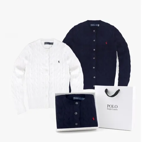 [백화점판] 폴로 랄프로렌 우먼즈 케이블 니트 가디건 선물세트