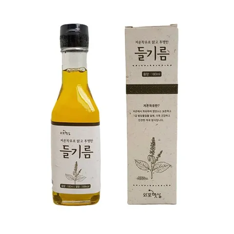 국내산 들깨 고흥 들기름 180ml