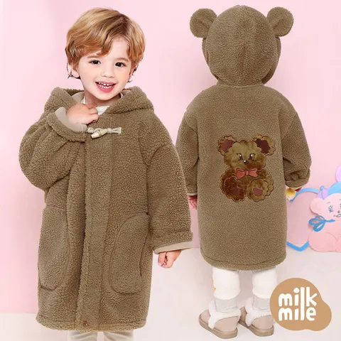 러브베어양털보아후드코트