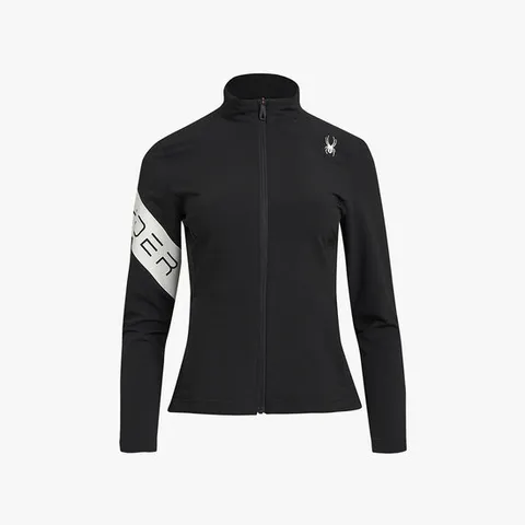 [스파이더] 여성 트레이닝 로고 셋업 집업 SPIPCNFT252WBLK