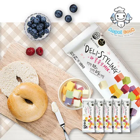 [엔젤쿡] 건강가득 새콤달콤 과일큐브치즈 MIX 혼합8종 80gX5팩