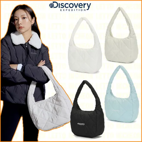 [ 롯데백화점 ][디스커버리] 남여공용 멜로즈 퀼팅 숄더백 M   DXCR0563N-ICDX