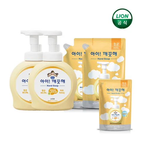 아이깨끗해 핸드워시 490mlx2개+리필x2개