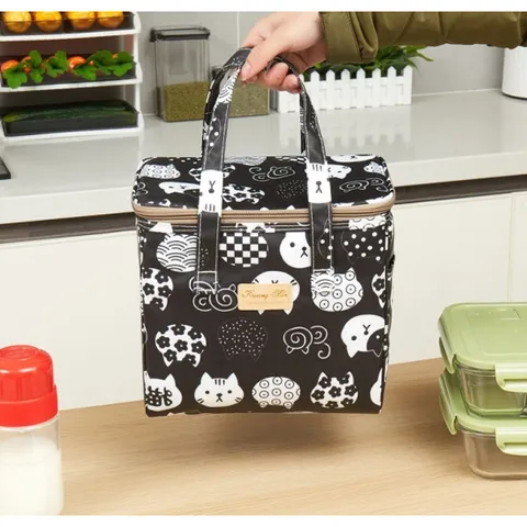 [쓰리몰] 냥이 블랙-보온 보냉가방 피크닉 쿨러백 아이스박스