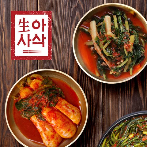 생아사삭 총각김치 3Kg+ 열무김치 3Kg