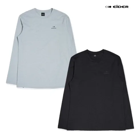 [ 롯데백화점 ][아이더 (행사)]남성 POP 봄가을 간절기 기능성면 잠재권축 소재 긴팔 라운드 티셔츠 DMU22281