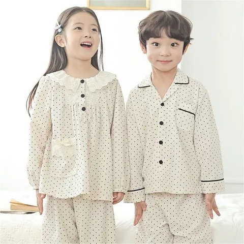 [토토와모모]아동 잠옷 유아 어린이 주니어 남아 여아 파자마 라라(골지나염)