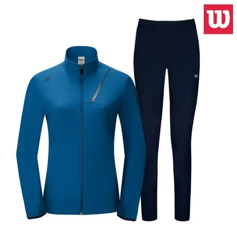 [윌슨]윌슨 스판 트레이닝복 세트 7016 청록 운동복 여성