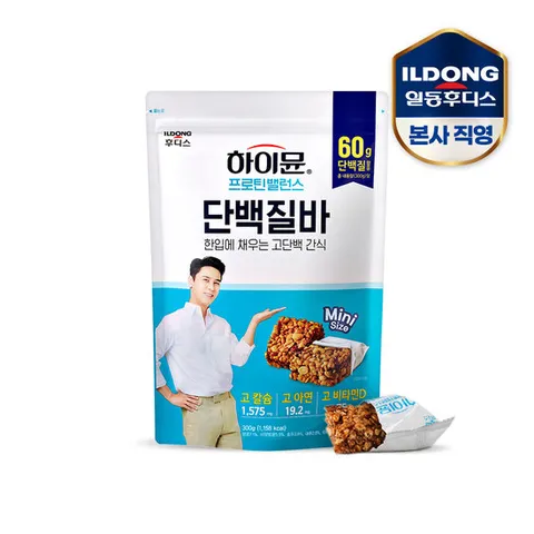일동후디스 하이뮨 프로틴 밸런스 단백질 바 300g 1팩
