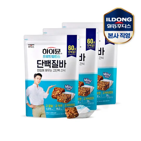 일동후디스 하이뮨 프로틴 밸런스 단백질 바 300g 3팩
