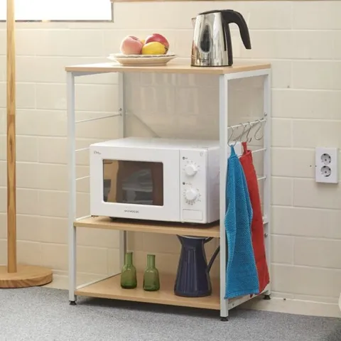 디자인 철재 원목 전자레인지 선반 전자렌지 수납장 렌지대