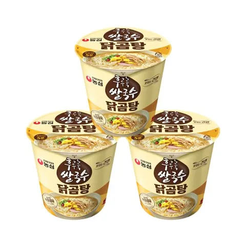 농심 후루룩쌀국수(소) 닭곰탕 73g x3개 / 컵라면 작은컵 쌀국수