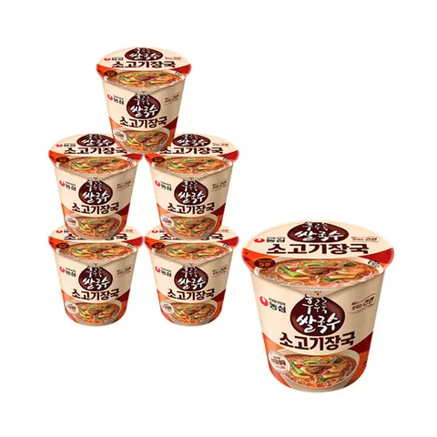 농심 후루룩쌀국수(소) 소고기장국 73g x6개 / 컵라면 쌀국수