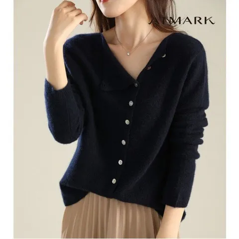 ATMARK 보트넥버튼업니트_AA36KN009G