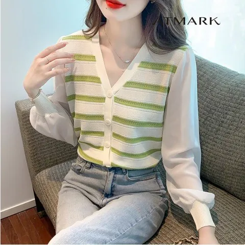 ATMARK 쉬폰슬리브단가라가디건_AA36CD014G