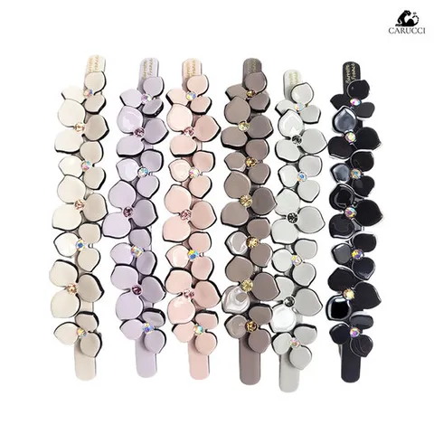 [ 롯데백화점 ][카루치]플랑스 플라워 롱 자동핀 머리핀