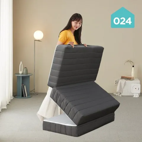 024홈 국민토퍼 3단 접이식 매트리스 푹신한 16cm 슈퍼싱글