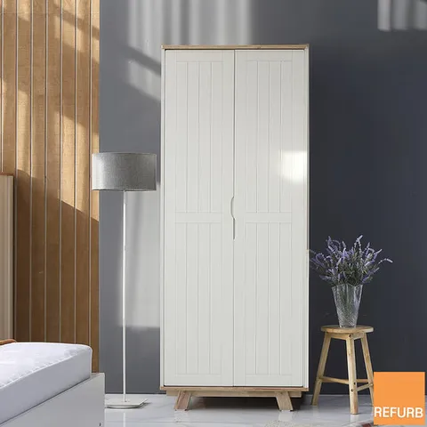 리퍼 아리아 원목 긴문 800 옷장  화이트내추럴