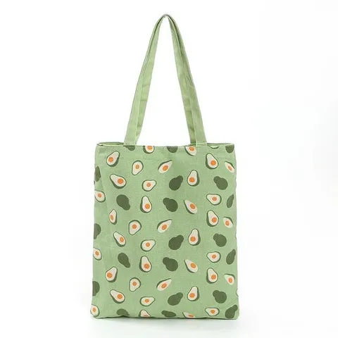 상큼 후르츠 양면 에코백 아보카도 데일리 천가방