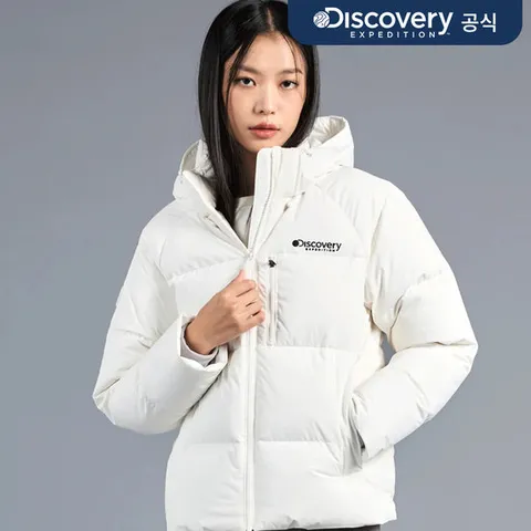 [디스커버리] 베른 라글란 구스다운 여성 숏패딩 (O/WHITE) DWDJ62036-WHS