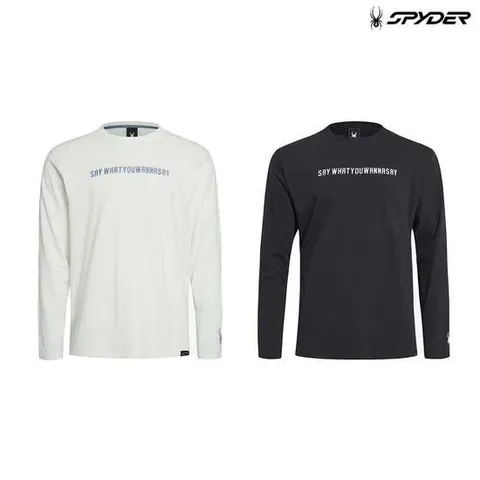 [스파이더] 공용 SWUWS 레터링 긴팔 티셔츠 SPHFCNRL345U
