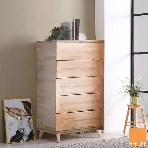 리퍼 잘나가 원목 5단 서랍장 800 수납장 내추럴, 월넛 착불