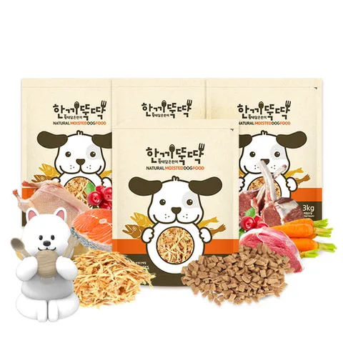 한끼뚝딱 국산 강아지 사료 황태와 양고기 3kg+1kg