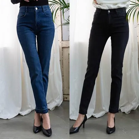 레이나 브리튼 히트기모 일자핏 데님