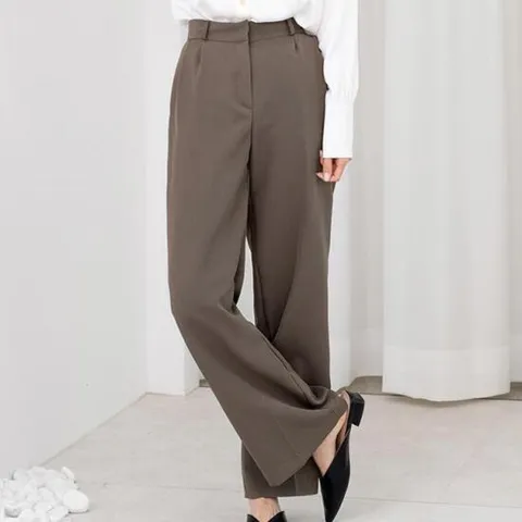 직장인 여성 봄바지 가을바지 와이드 슬랙스 팬츠