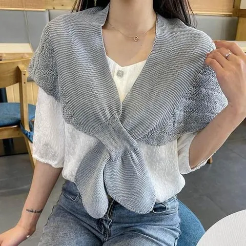 오프숄더 가디건 환절기 오피스룩 가볍게 걸치는 코디