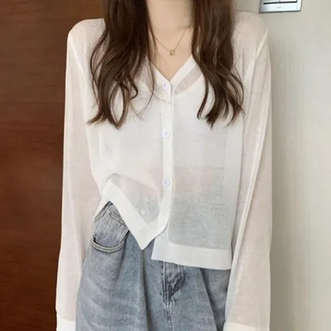 OHS-CTYM2531 8컬러 시스루 여름 가디건