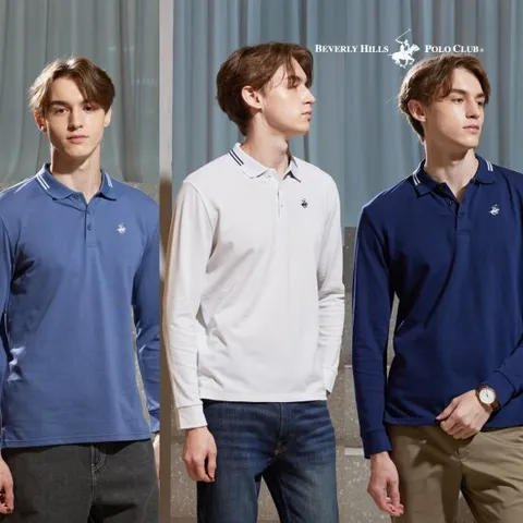 [GS][비버리힐스폴로클럽] 남성 PK폴로 카라 긴팔티셔츠 3종세트