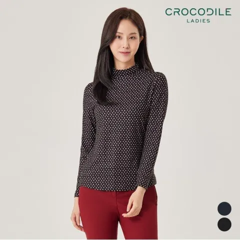 [크로커다일레이디] 발열기능도트패턴티셔츠_CLAWUW904