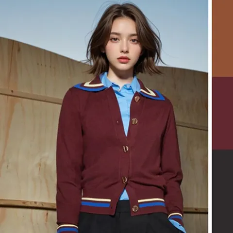 야미니트 특가 배색 포인트 카라 니트 자켓 3종 택1